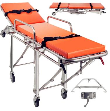 China Evacuate pepole can equip with folding ambulance car RHY-AS101 aluminum alloy/stainless steel ambulance stretcher for sale