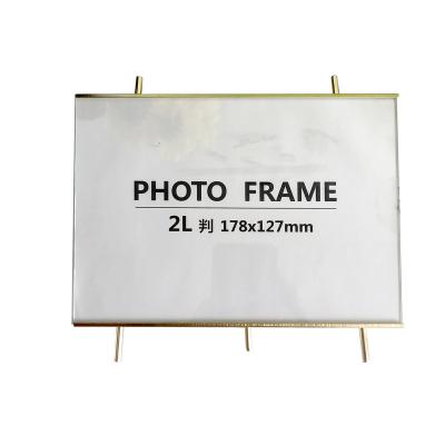 China Environmental Friendly Clear Aluminum Easel Frames Picture Display Metal Photo Frame Menu Holder for sale