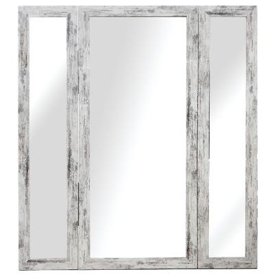 China New Modern Design Old Rustic Wood Framed Integral Floor Ply Mirror for sale