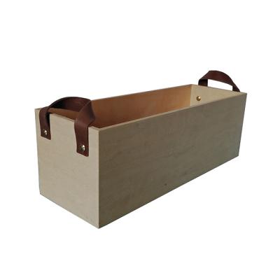 China Viable Wholesale Customized Solid Wood Storage Box With Handle for sale