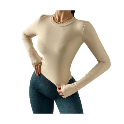 China Autumn Long Sleeve Yoga Top Anti-Odor Cavity Back U Type Bandage Sports Top Women's Quick-drying Running Fitness Yoga T-shirt Slim Women for sale