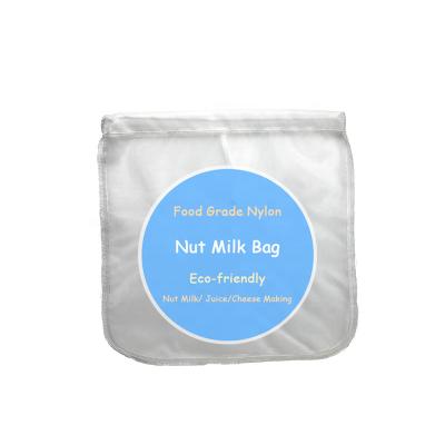 China 200 Micron Eco Friendly Nylon Fiber Filter Bag Polyester Nut Milk Filter Bag Juice Filter Nut Milk Bag for sale