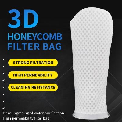 China New Nylon Hotels Honeycomb 3D Filter Bag Fish Tank Mesh Woven Filter Bag Material Aquarium Filter Socks à venda