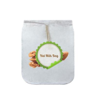 China Custom Logo Nut Hemp Drawstring Bag Wholesale Fast Delivery Milk Nut Packaging Bags for sale