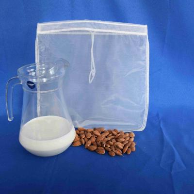 China Nut Milk Formula Nut Milk Bag Nylon 100 Micron 200 Micron Mesh Filter Bag For Almond Milk Soy Milk en venta