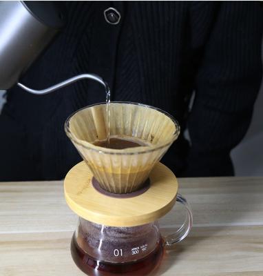 China Hot Hotels Sell Natural Color Coffee Filter Bag Fan Shape Cone Shape V Shape Coffee Filter Bag for sale