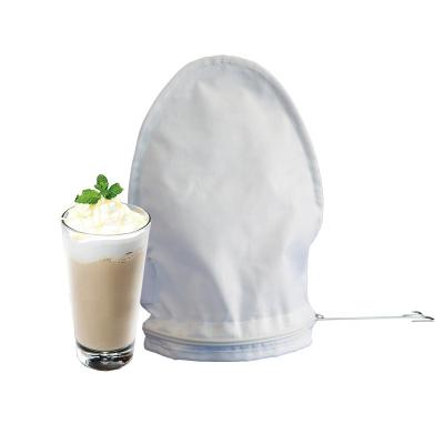 China High quality pure milk tea cotton milk tea food grade filter bag with stainless steel ring has three sizes S M L for sale