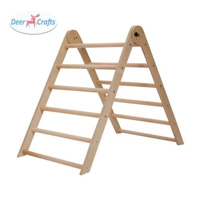 China High Quality Climbing Action Ability Kids Playground Kids Triangle Climber Wooden Frame With Ladders for sale