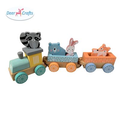 China For children playing car new creative wooden animal toy for children playing DA04566 for sale