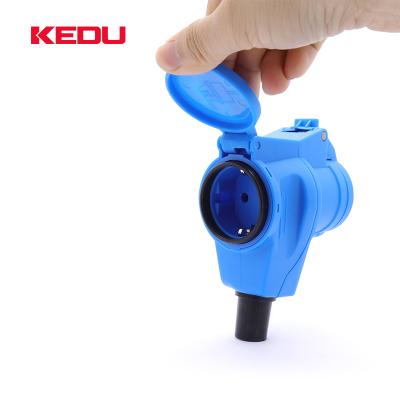 China Industrial KEDU SD321-1 CEE Plug and angle clutch with integrated Schuko plug for sale