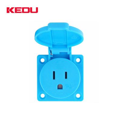 China KEDU Industrial Hot Selling Connector US Plug 15A 125V 2P+PE for sale