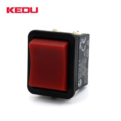 China KEDU HY12-9 Red Color 6 Terminals DPDT Rocker Switch With UL TUV CE CQC HY12-9-3 for sale