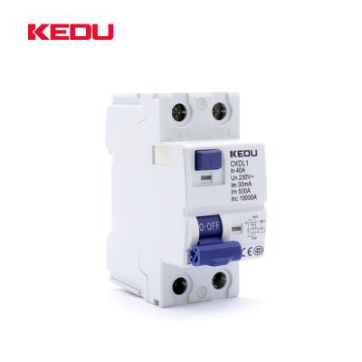 China KEDU 2P 40A RCCB Circuit Breakers With VDE CB CCC CE CKDL1-2P-40A for sale