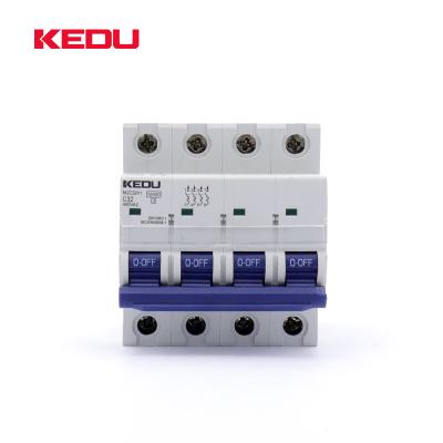 China KEDU Extra Din Rail Protector 4P 63A Miniature Circuit Breaker With VDE CB CCC CE M2C6341 for sale