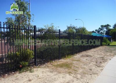 China Anti Ultraviolet  Spear Top Fencing Panels With 65 × 65mm Square Tube Post for sale