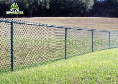 China Green PVC Coated Steel Chain Link Fence 2.5 / 3.5mm Wire For Residence Security for sale