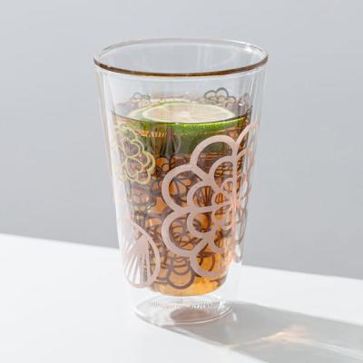 China Borosilicat-Glas-Trommel-Coffee Cups 260ml des freien Raumes 9oz doppel-wandiger Mund durchgebrannt zu verkaufen