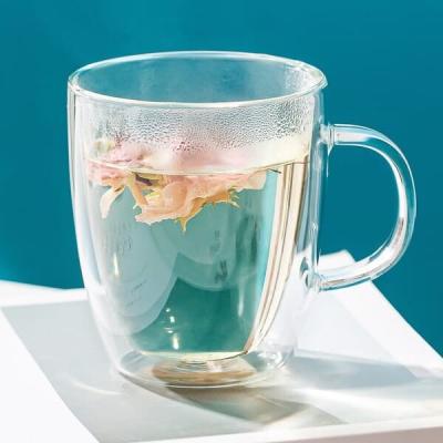 China Doppel-wandige Borosilicat-Glas-Isolierkaffeetassen des Trinkglas-360ml zu verkaufen