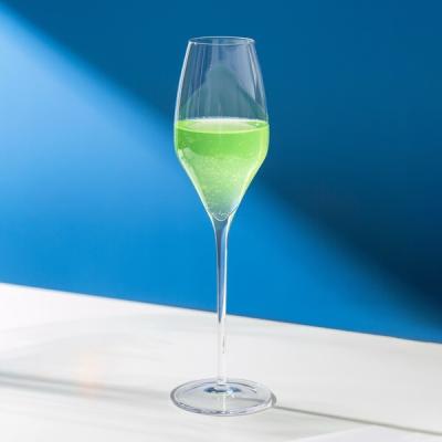 China 11 Unze-Wein-langer Stamm Crystal Tulip Champagne Flutes Glass Transparent Mouth durchgebrannt zu verkaufen