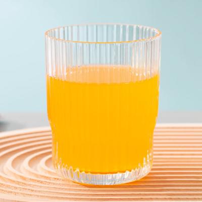 China Rimpeling 12 Onsglas het Drinken Tuimelschakelaars van het Koppen341ml de Geribbelde Verticale Gestreepte Glas Te koop