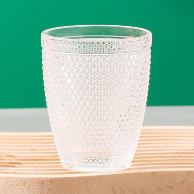 China Altmodische Gläser perlenbesetzter Schuhnagel-Glastrinkbecher-Crystal Tumblerss 260ml zu verkaufen