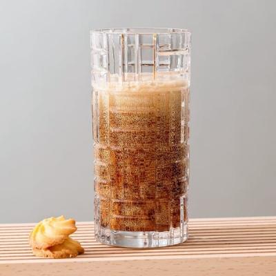 China Plaidglas het Drinken Koppen340ml Loodvrij 12 Ons Crystal Tall Highball Glasses Te koop