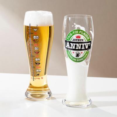 Cina La grande abitudine di Pilsner ha stampato i vetri di birra 700ml trasparente 24,5 once in vendita