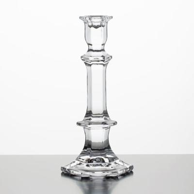 China Crystal Clear Glass Candle Holder 23cm Tall Skinny Candle Sticks Te koop