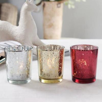 China kerzen-Halter-Weihnachten Mercury Coloured Tealight Holders der Farbe82ml Glas zu verkaufen