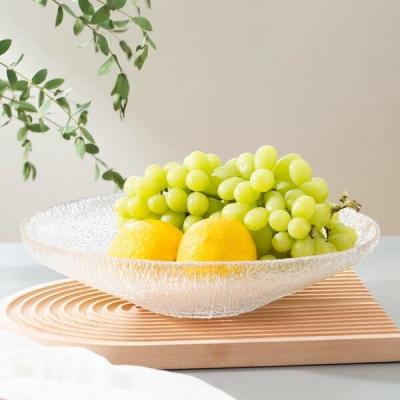 China Cuencos claros y placas de cristal de la pieza central los 30cm del cuenco de fruta de la extra grande hechos a máquina en venta