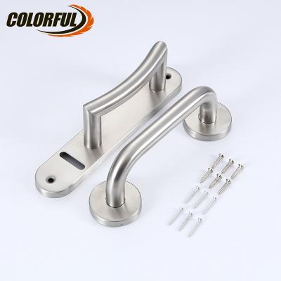 China Simple Modern Style Stainless Steel Hollow Wooden Door Pull Handles For Sale for sale