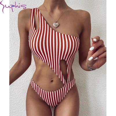 China SUPHIS Women's Biquini One Shoulder Sexy Breathable Bikini 2022 Hollow Out Swimwear Women Bar One Piece Swimsuit Swimwear for sale