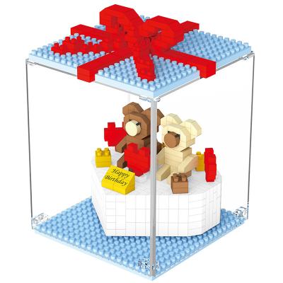 China Plastic Micro Block Toys With Unique And Interesting Birthday Cake Set for sale