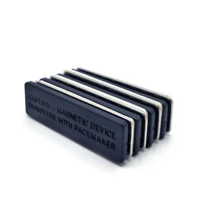 China Industrial Hot Sale Metal Rectangle Metal Name Tag Magnetic JDM Name Badge Holder for sale