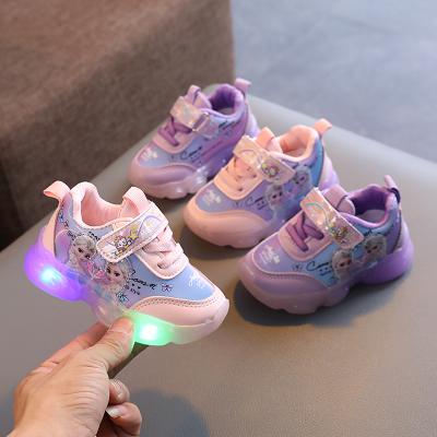 China Children LED light light sport shoes for girl outdoor sneaker lampu LED lampu anak anak olahraga sepatu untuk anak-anak laki-laki for sale