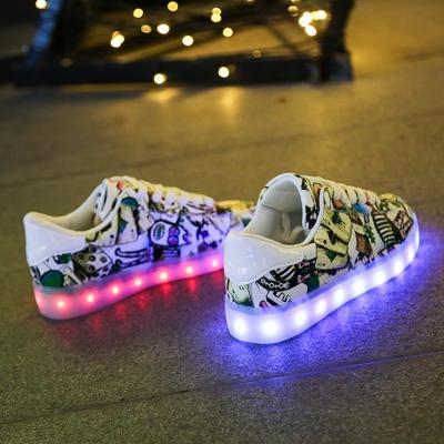 China 2021 Usb Children's Usb Charging Children's Shoes Led Night Light Shoes Coconut Shoes for sale