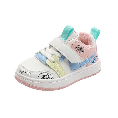 China Shoeslace Lightweight Breathable Strap Kids Sport Running Shoes For Little Kids Girls/Toddler Boys Sneakers for sale