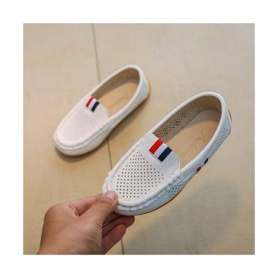 China 2021 Anti-Slip Boys Boat Shoes Waterproof Non-slip Soft Sole Leather Shoes for sale