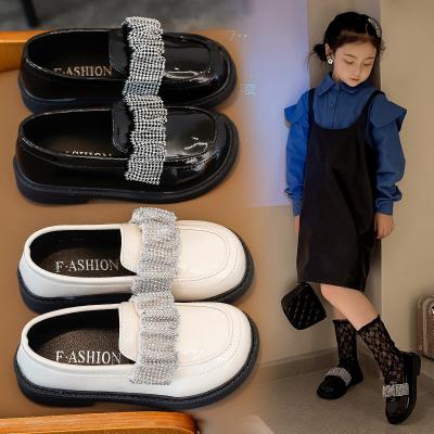 China Flat 2021 Wholesale Fashion Leather Children Boys Black Party Girls Stylish Shoes for sale