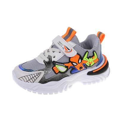 China Flat Hot Selling Designers Spiderman Products Casual Running Flashing Light Up Led Children Sport Boy Girls Baby Kids Shoes for sale