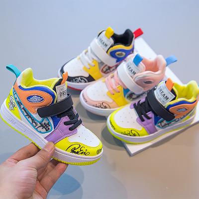 China Wholesale Custom Round Top High Top Kids Casual Boy Shoes New Design Fashion Wholesale Streetwear Kids Sneakers for sale