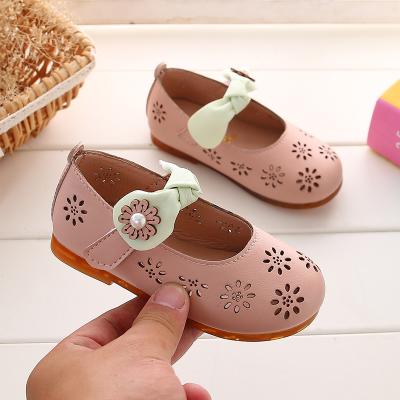 China Stylish Leren summer hoolow shoes girl skull shoes princess leather shoes children flat prinsessenschoenen the voor for kinderen for sale