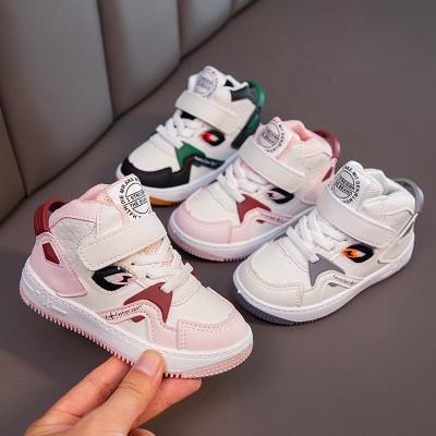 China Custom Kids High Cut Tops Kids Boys Shoes Sepatu Waterproof Basket Anak High Tops for sale