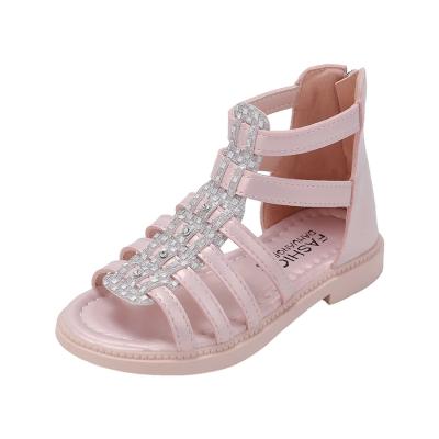 China New Arrival Soft Unique Girls Children's Sandals High Top Zipper Roman Sandals for sale