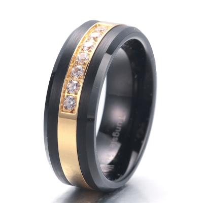 China CLASSIC Custom Tasty CZ Ring Micro Setting Eternity Band Tungsten Carbide for sale