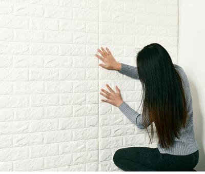 China Waterproof+Eco-friendly Manufacturer Supply Bricks Eco PE Foam Wall Sticker for sale