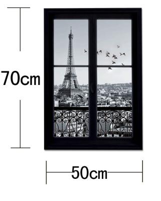 China Factory Wholesale Custom Wall Decoration Home Decor Removable Eiffel Tower 3D PVC Wall Stickers 3d Home Decoration for sale