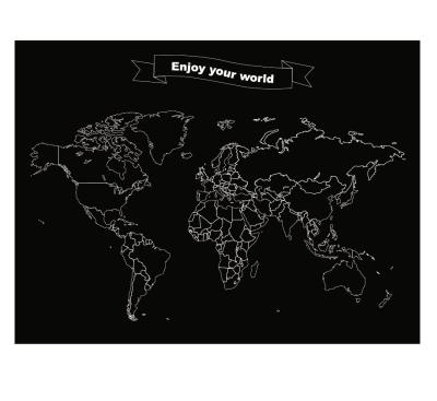 China Eco-friendly Self Adhesive Removable Sticker World Map PVC Decor Blackboard Wall Sticker for sale