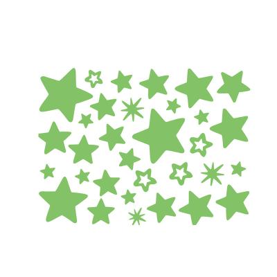 China 2021 DIY Decorative Popular Stars Sticker PVC Glow Sticker Children's Room Night Glow Fluorescent Sticker In Dark for sale