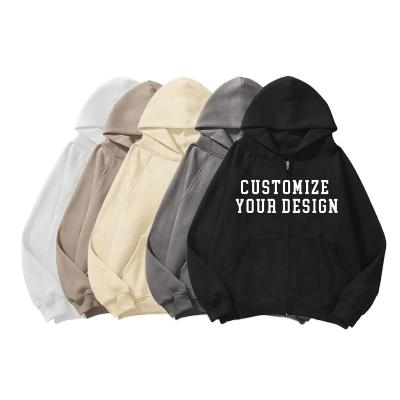 China Cotton Breathable Custom Basics Unisex Oversized Blank Simple Satin Striped Heavy Hoodie Full Zip Up Mens Plus Size White Hoodie for sale